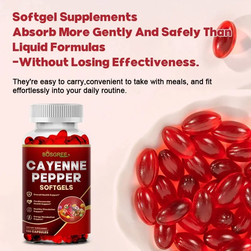 Cayenne Pepper Capsules-Supports Cardiovascular Health Improves Digestion & Blood Circulation Vitamins D3 K2 Herbal Supplement — image 6