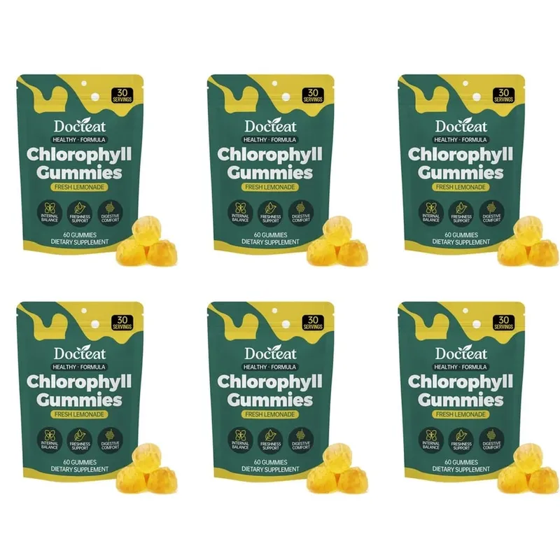Docteat Chlorophyll Gummies Lemonade Gut Nutrition Balance with Prebiotic Inulin and Apple Fiber Digestive Wellness 60 Gummies — image 12