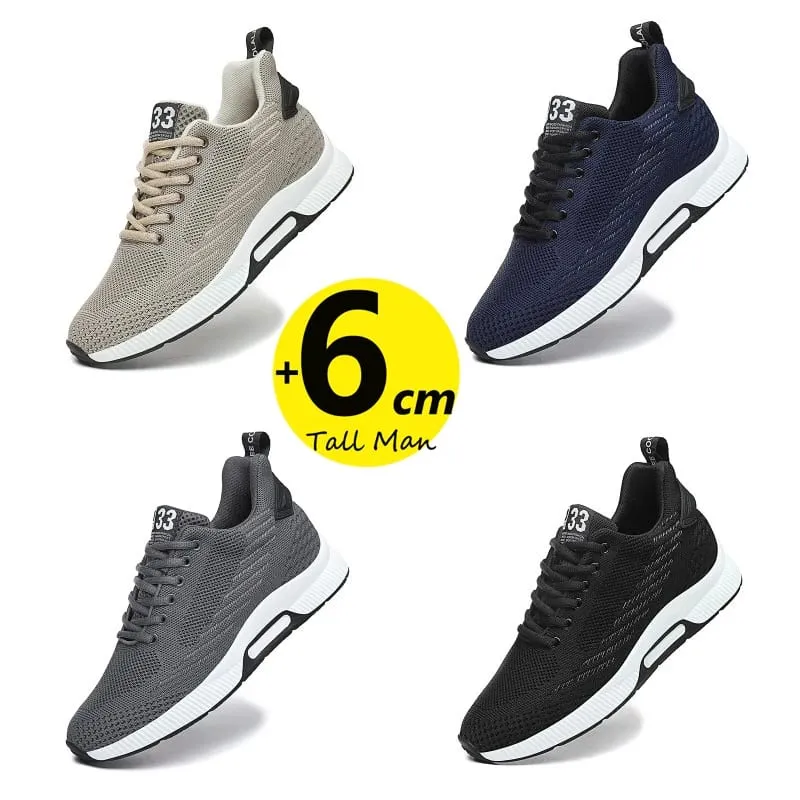 Turnschuhe Männer Höhenerhöhung Einlegesohlen 6 cm Erhöhung Schuhe Chunky Taller Heel Lift Plus Größe 37-46 — image 2