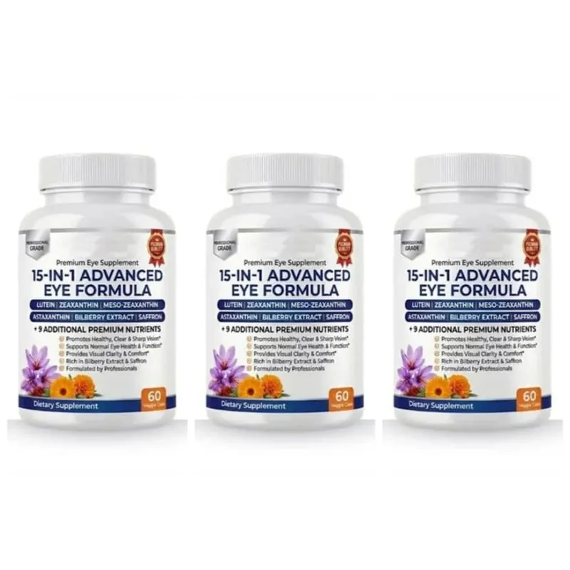 15 in 1 Advanced Eye Health Support Supplement with Lutein Zeaxanthin Astaxanthin – Daily Vision Nutrition Capsules — image 8
