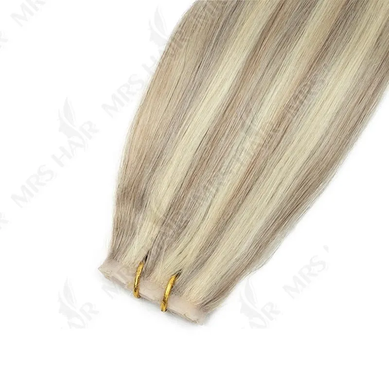 XO Twin Tabs Butterfly Hair Weft Extensions Human Hair Double Injected PU Weft Hole Flat Twin Tabs Real Natural Microlink Hair