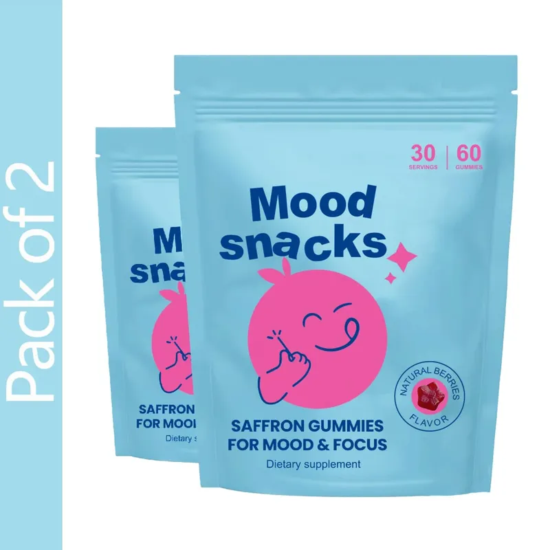 Saffron Gummies for Kids with Passion Flower Saffron Extract & GABA Calm Mood Support Supplement for Focus & Relaxation Mood