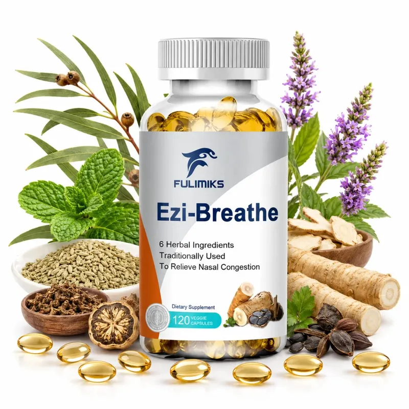 Respiratory & Nasal Health Capsules 6 Herbal Relieves Stuffy Nose Congestion Rhinitis & Supports Breathing Comfort