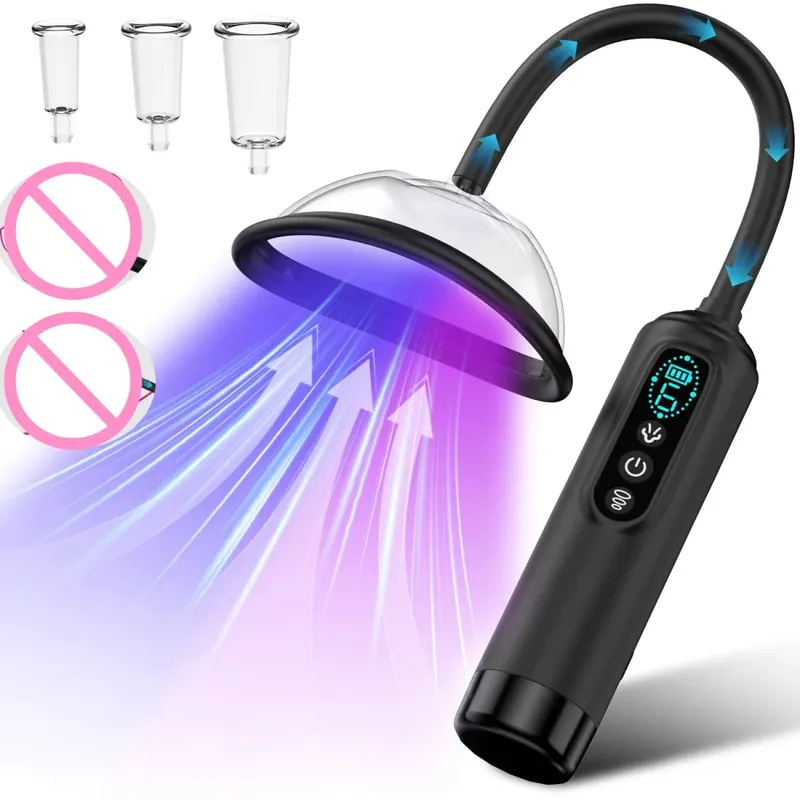 Adult Toy for Women Breast Clitoris Sucker Vacuum Stimulator 6 Frequency Sucking LCD Digital Display Clitoris Stimulator Sex Goods for Adult