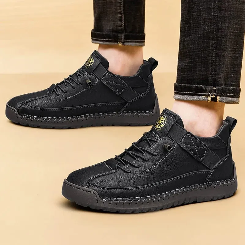 Handmade Men's High-Top Sport Casual Boots Breathable Outdoor Wear with Extended Size Options Classic Ankle Boots