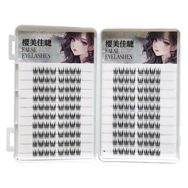 Fluffy Volume False Eyelash Extensions V-shaped Natural Curl Large Capacity Fake Lashes Daily Wear Perfect Eye Makeup For Women