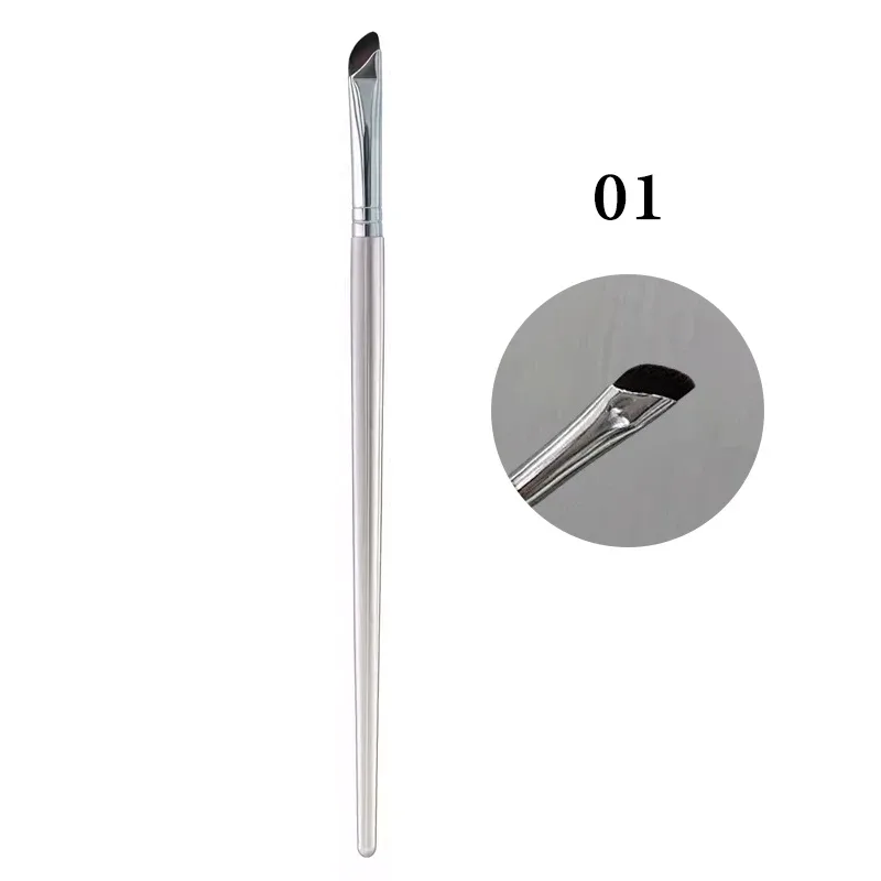 Sickle Eyeliner Brush Diagonal Eyebrow Brushes Blade Brush Undereyelid To Sleeping Silkworm Detail Brush Ultra-thin Makeup Tools