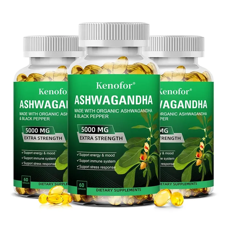 Organic Ashwagandha Extract Capsule Ashwagandha Supplement Help Stress Focus Brain Energy Support Sleep Health