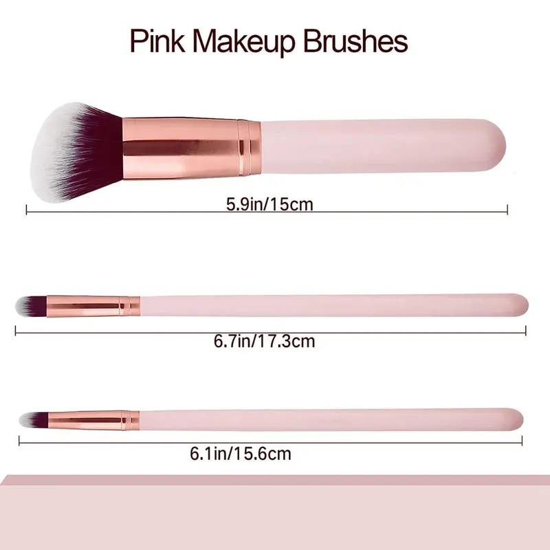 19 PCS Makeup Brush Set Include Makeup Sponge Premium Synthetic Foundation Powder Concealers Eyeshadow Blush