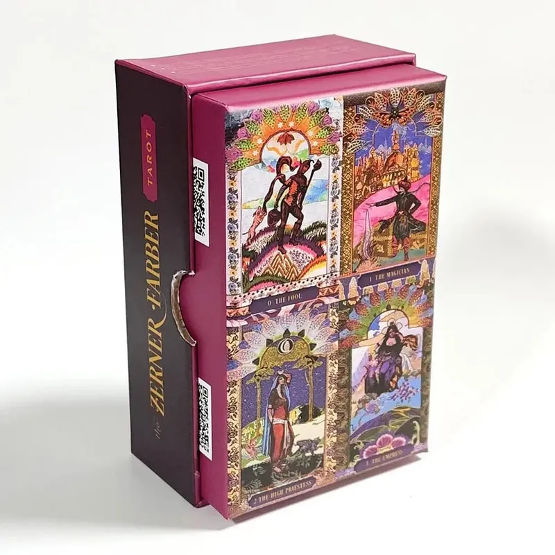 Double-embossed The Zerner-Farber Tarot Deck 78 Pcs Collage Art Tarot Cards 10.5*6cm Spiritual Divination Tool in Rigid Box
