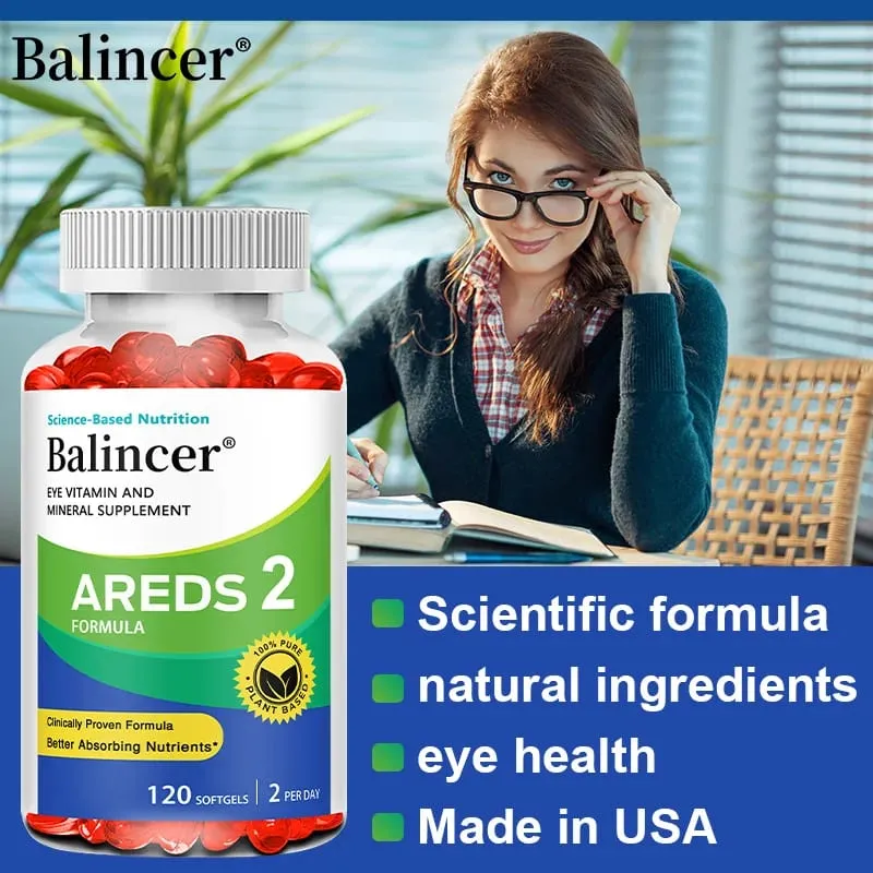 Eye Vitamin & Mineral Supplement Lutein Zeaxanthin Vitamin C E & Zinc Vision Eye Fatigue & Dry Eye Support 30/60/120 Capsules
