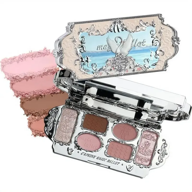 Magic Ballet Eyeshadow Palette Swan Ballet Eyeshadow Palette Matte Fine Shimmer Pearl Face Palette Glitter Eye Shadow