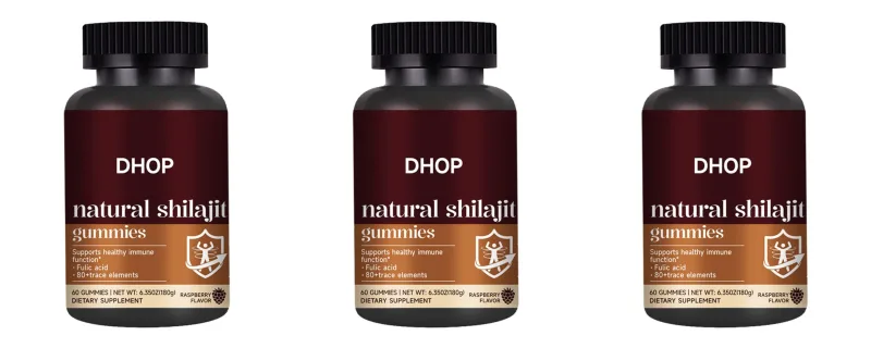 Shilajit Gummies 60 Gummies Himalayan Mineral Supplement with Fulvic Humic Acid Zinc Selenium Magnesium for Immunity Energy