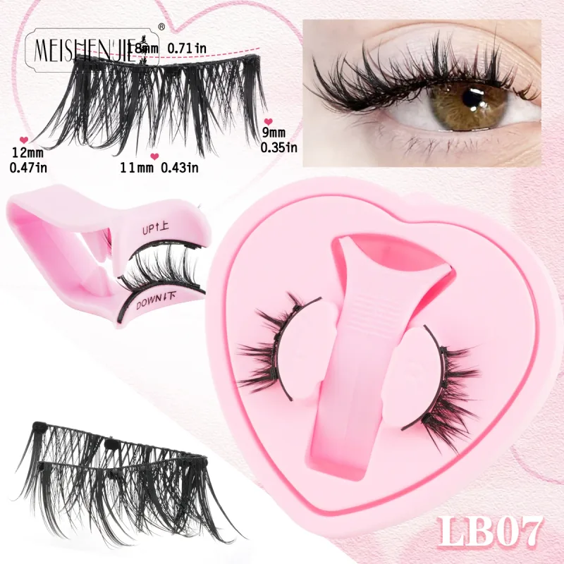 Magnetic Eyelashes 1Pcs No Glue Needed Reusable Natural Look 3D Lashes Easy Apply Soft Magnetic Lashes Kit for Eye Makeup