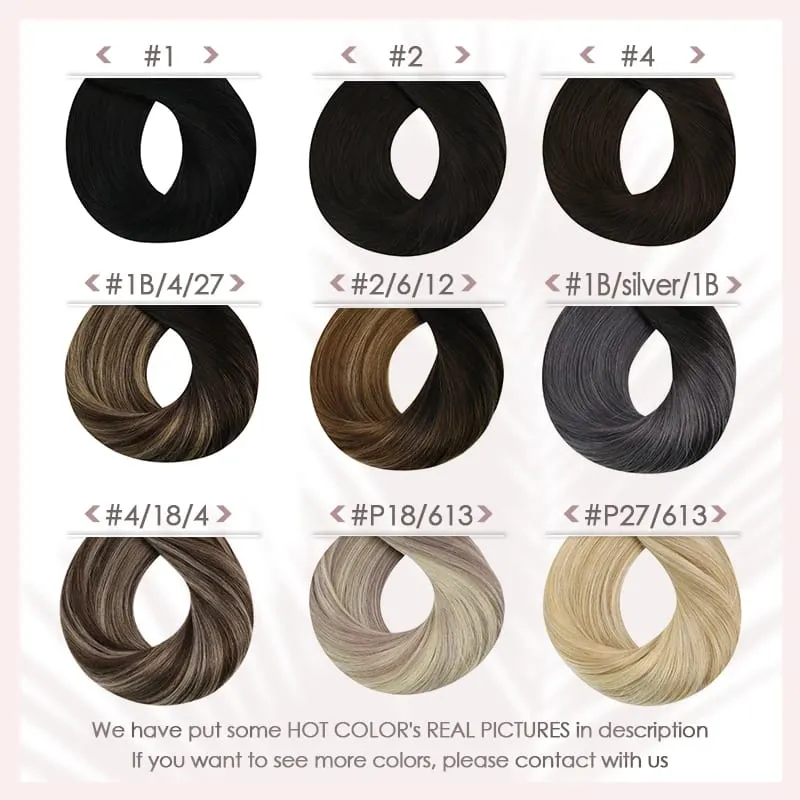 Ugeat FLAT TIP ต่อผมมนุษย์ผม Pre-Bonded Hair Extensions 14-24 "Keratin FLAT Human Hair balayage สีผม 1g/1 S