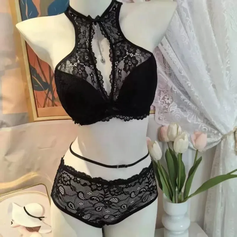 Elegant French Lingerie for Women Small Bust Wireless Lace Bralette Push Up Effect No Underwire Thin Straps Comfort Everyday