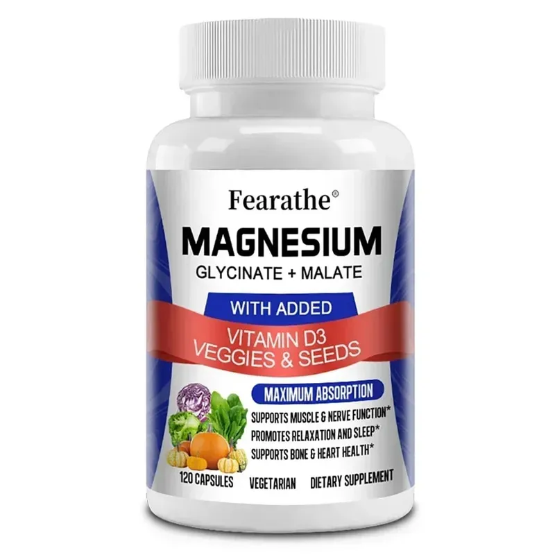 Magnesium Malate + Magnesium Glycinate Help Boost Immunity Promote Joint and Bone Marrow Health and Improve Sleep Quality