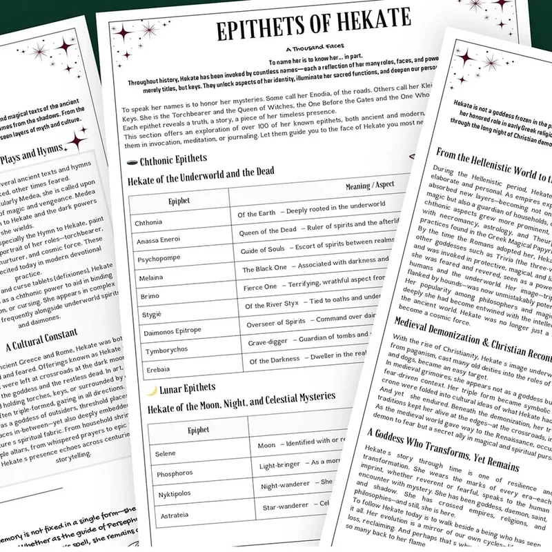 Hekate Grimoire Volume 2: 36-Page Witchcraft Workbook & Spell Journal – Hollow Earth-Inspired Witchcraft Magick Grimoire