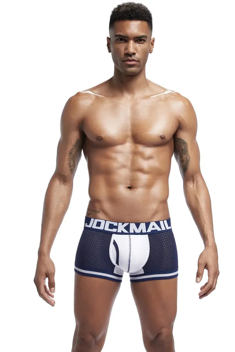 Jockmail Nam Boxer Lưới Quần Lót Thoáng Khí Mềm Mại Thoải Mái Thoải Mái Quần Short Thể Thao Trưởng Thành Người Quần Lót Quần Áo Quần Lót