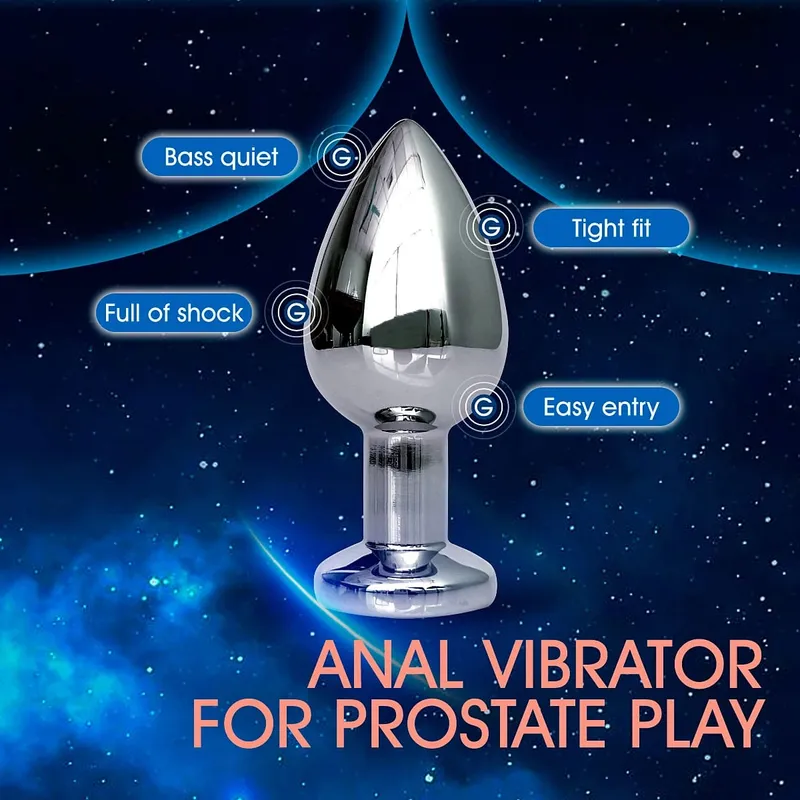 1PCS Metal Magnetic Charge Vibrating Anal Plug Anal G-spot Vibrating Masturbation Prop Adult Sexual Health Sex Toy — image 4