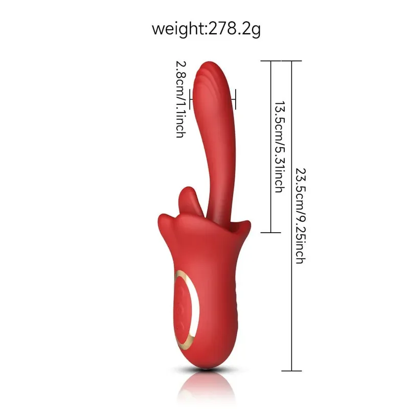 10-hastigheds stødvibrator til kvinder 3 tunge slikketilstande G Spot klitoris massager 100 % vandtæt voksen sexlegetøj