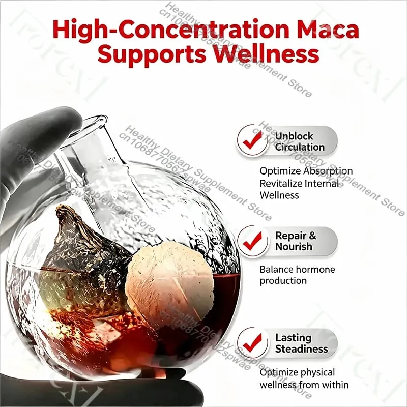 Male Performance Supplements – Support Resilience Physical Confidence & Endurance with Tri-Color Root Blend