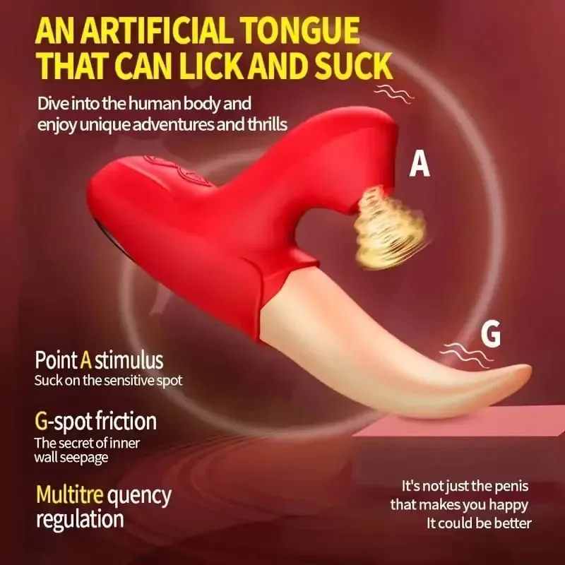 Powerful Sucking Vibrator for Women Tongue Licking Clitoris Stimulator Sucker Vagina Massager Masturbation Adult Sex Toys Goods