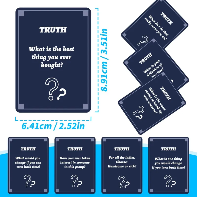50Pcs Party Game Cards for Adults Group Icebreaker Questions Cards Friends Party Gathering Team Building Interactive Game Props