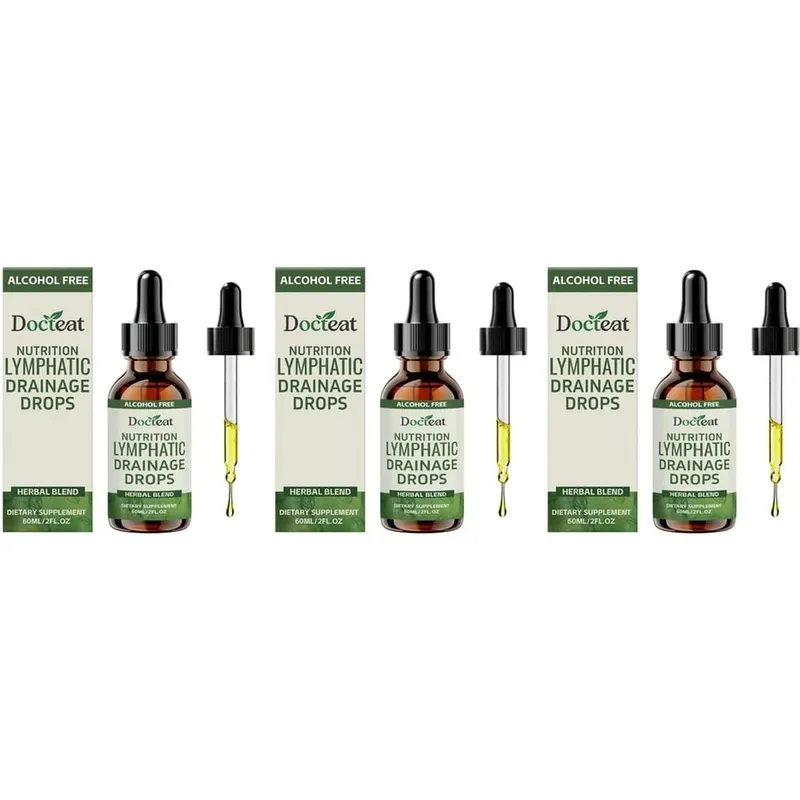 Lymphatic Drainage Drops Alcohol-Free Blend Supports Lymphatic Balance and Vitality with Vitamin B12 and Zinc 60 Ml
