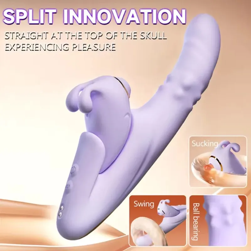 Vibromasseur à poussée détachable, stimulateur d'orgasme et de Clitoris, contrôle par application, 9 Modes de succion et 9 Modes télescopiques, jouets sexuels pour femmes