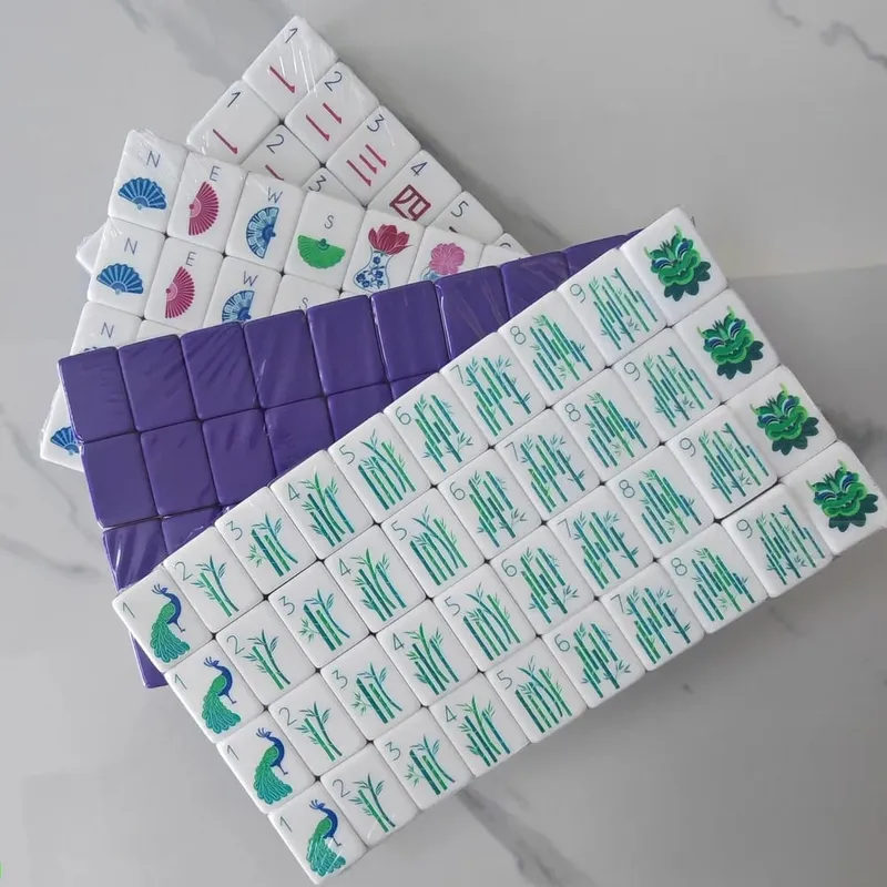 In Stock Hot American Mahjong Set 160 Tiles 4-Layer Acrylic Mah Jongg Sets Portable Travel Mahjong Game Tiles Adult Indoor Games — image 8