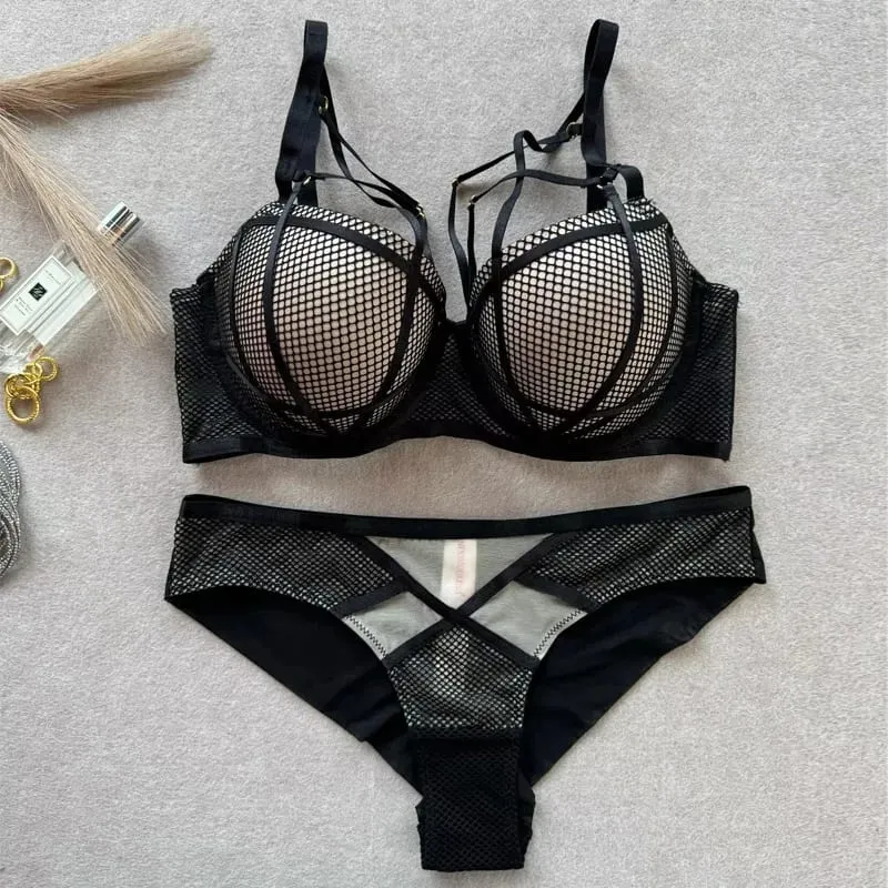 Women Sexy Bra Set Push Up Padded Lingerie Briefs Set Elegant Ladies Daily Underwear Female Bra and Panty Set