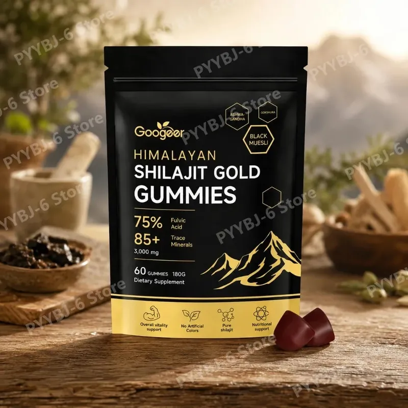 Himalayan Shilajit Gold 60 Gummies Minerals Formula Supports Energy Boost & Body Vitality Natural Nutritional Dietary Supplement — image 1