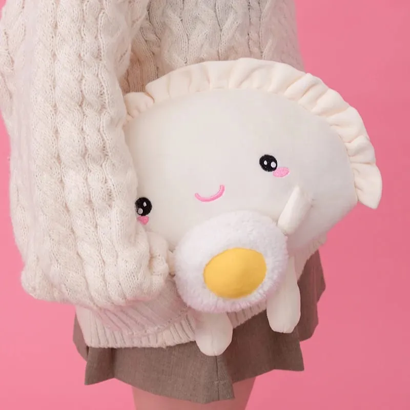 Porte-clés d'oreiller en peluche de boulettes mignonnes 13/35cm, boulettes alimentaires colorées multi-saveurs, jouet doux Kawaii, boulettes frites avec cœur rouge