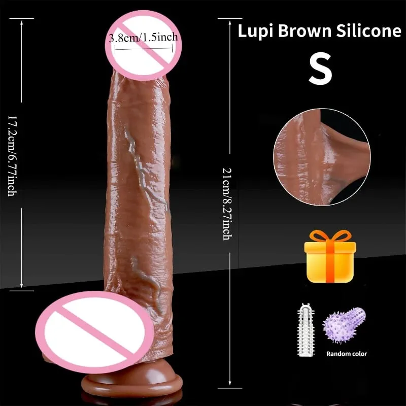 Woman Realistic Soft Double Layer Silicone Skin Sliding Foreskin Testicles Dildo Anal Massager Penis Butt Plug Adult Sex Toys18