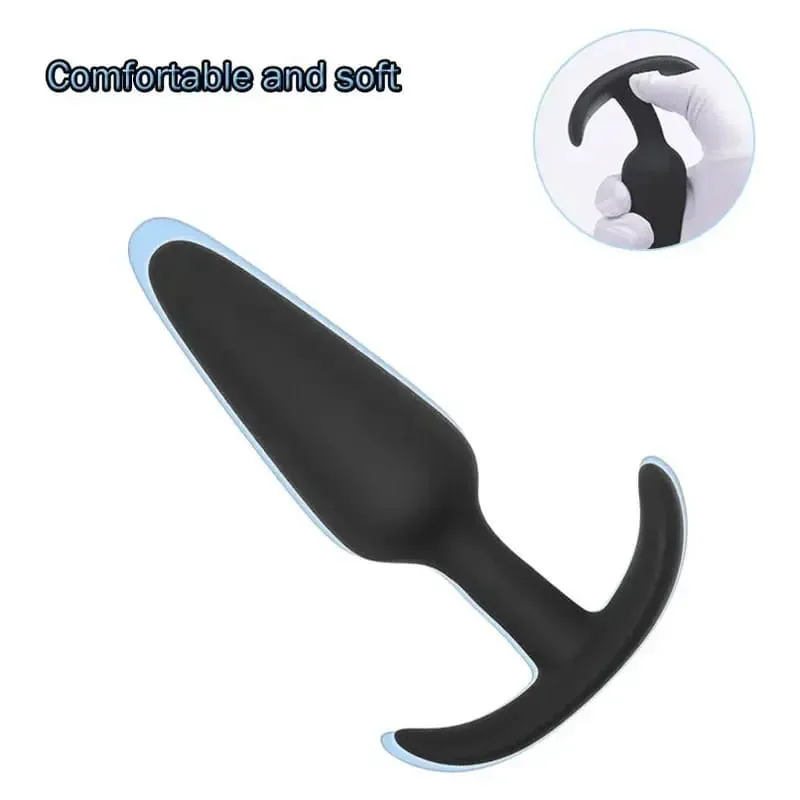 100% Soft Silicone 3 Sizes Anal Plug Butt Plug Stimulator Massager Adults Sex Toy for Men/Women Unisex Gay Prostate Anal Trainer