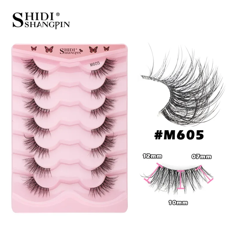 Half Lashes Cat Eye Lashes 3D Natural Winged End Eye Elongated Lashes Fox Eye Lashes Faux Mink Lashes Makeup