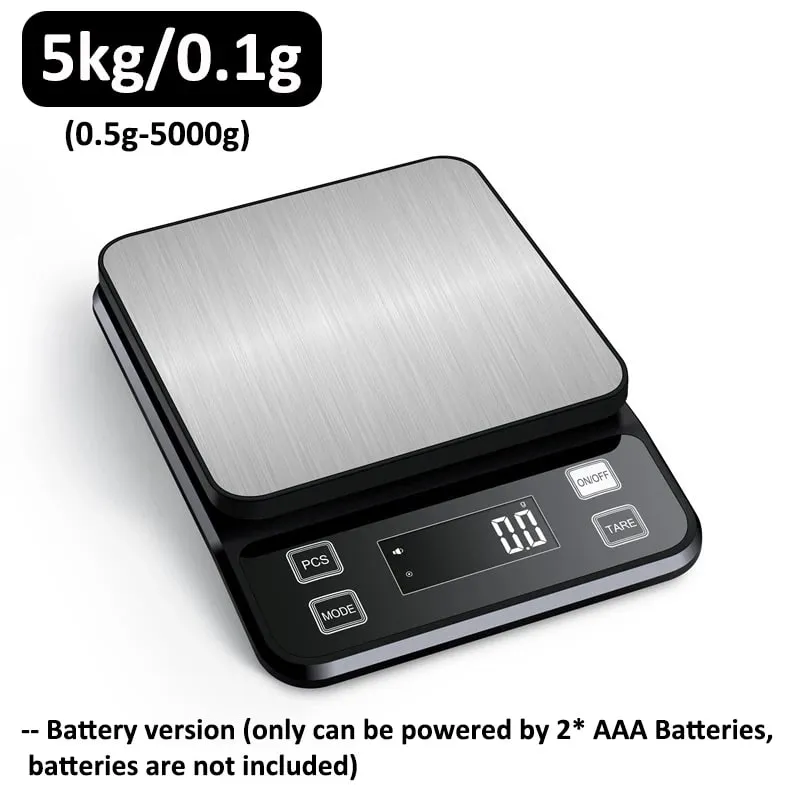 3/5/10kg 0,1g Ψηφιακή ηλεκτρονική ζυγαριά κουζίνας Οθόνη LCD Πλήρως αδιάβροχη Εργαλείο ψησίματος μέτρησης ζύγισης από ανοξείδωτο χάλυβα