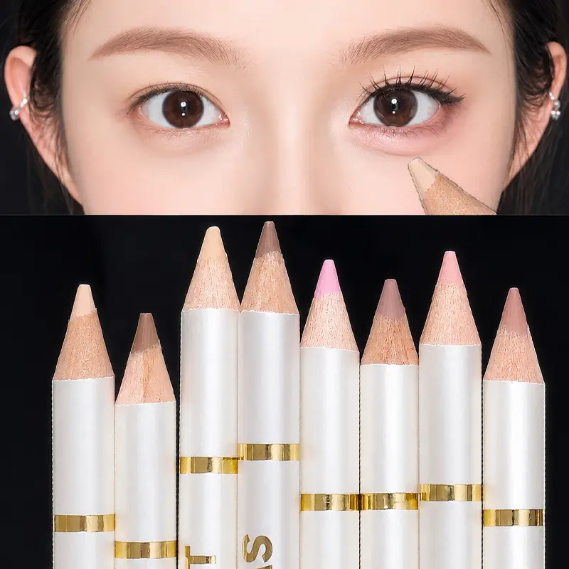 Stylo de maquillage aegyo-sal à double extrémité, couleur chair, abricot brun, sous les yeux, crayon d'ombre et de surbrillance, Contour naturel éclaircissant, Eye-Liner