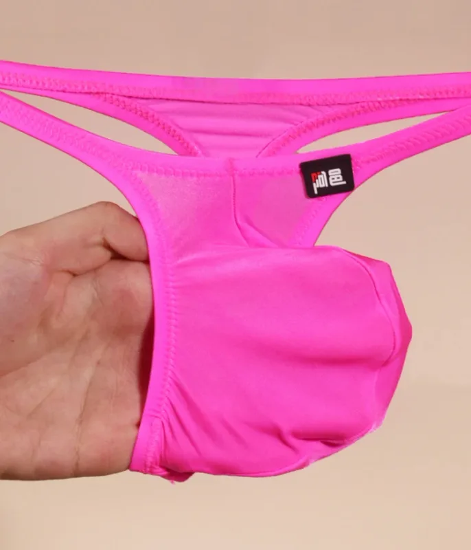 Men's Underwear Japanese Style Ultra-Thin Ice Silk Thong Low Waist Elastic Comfortable T-Back
