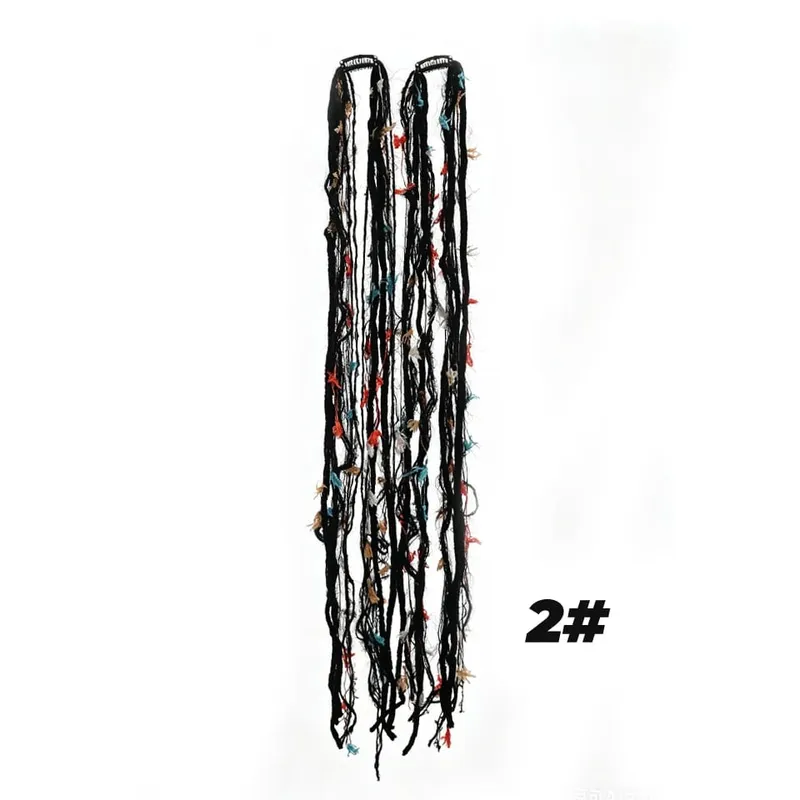 Plush Maillard Colored Long Tassel Headband Bohemian Hair Accessory Suitable for Women's Parties