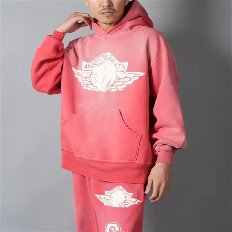 26SS SAINT OF MICHAEL Mxxxxxx BABY MICHAEL HOODIE Printed Distressed Long Sleeve Hooded Sweatshirt Cotton Hoodies For Men