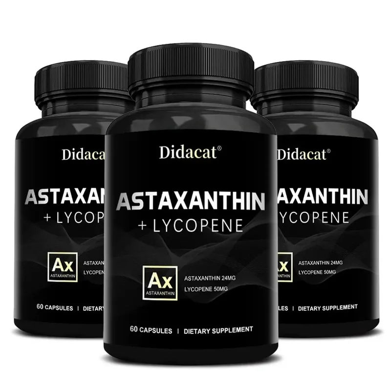 Supplément d'astaxanthine pour hommes et femmes | Des microalgues Haematococcus Pluvialis pour le soutien de la santé des yeux et de la peau