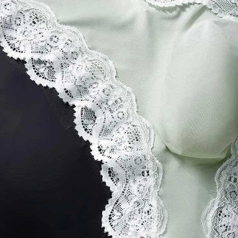 Men Panties For Men Lace Trim Briefs Breathable High Elastic 3D Convex Pouch Underpant Sexy Thin See Through Underwear — image 14