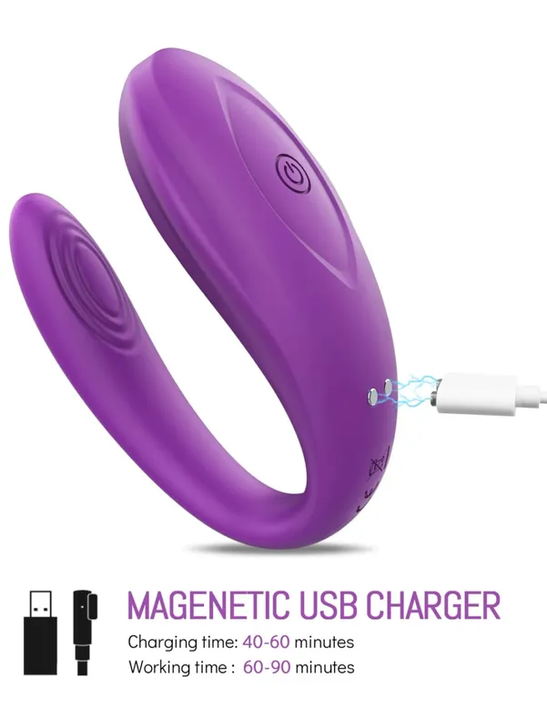 Y-Pao Flexible Couple’s Vibrator Double Penetration G-Spot Stimulator Hands-Free Adult Sex Toys for Women and Couples Soft