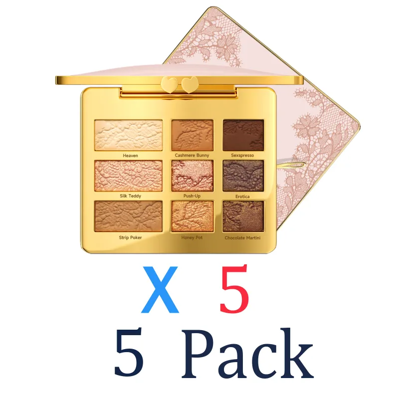 Cute Chic 9 Color Eyeshadow Palette Matte Shimmer Eyeshadow Powder Mini Portable Travel Makeup Palette Versatile Eye Shadow
