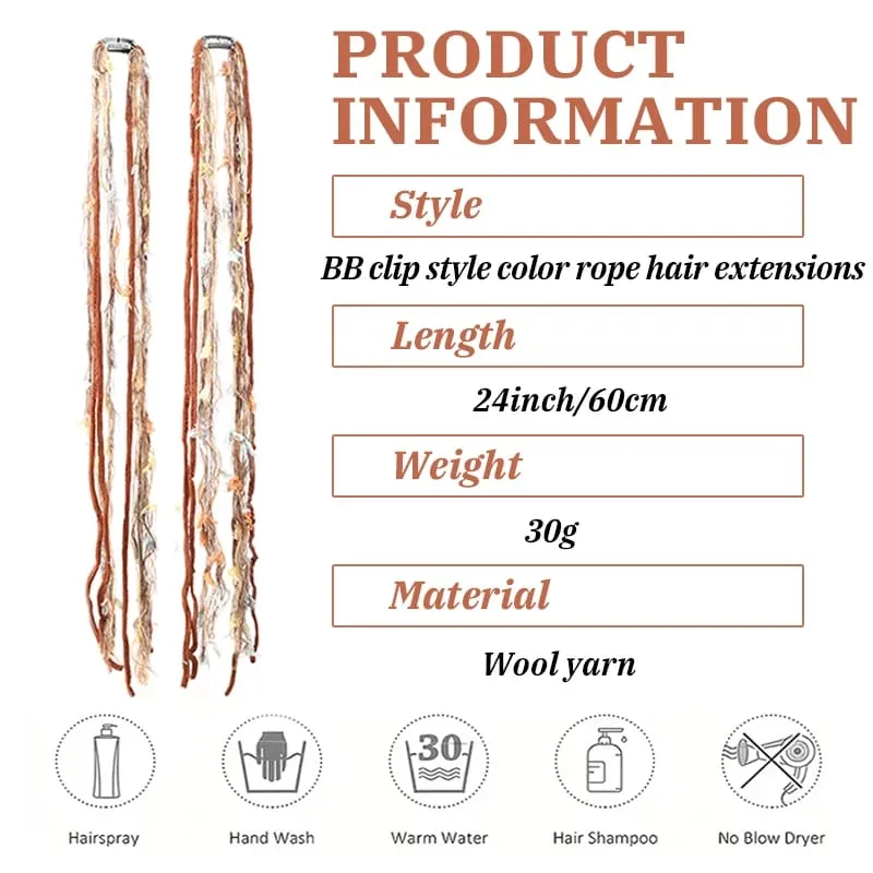 Plush Maillard Colored Long Tassel Headband Bohemian Hair Accessory Suitable for Women's Parties