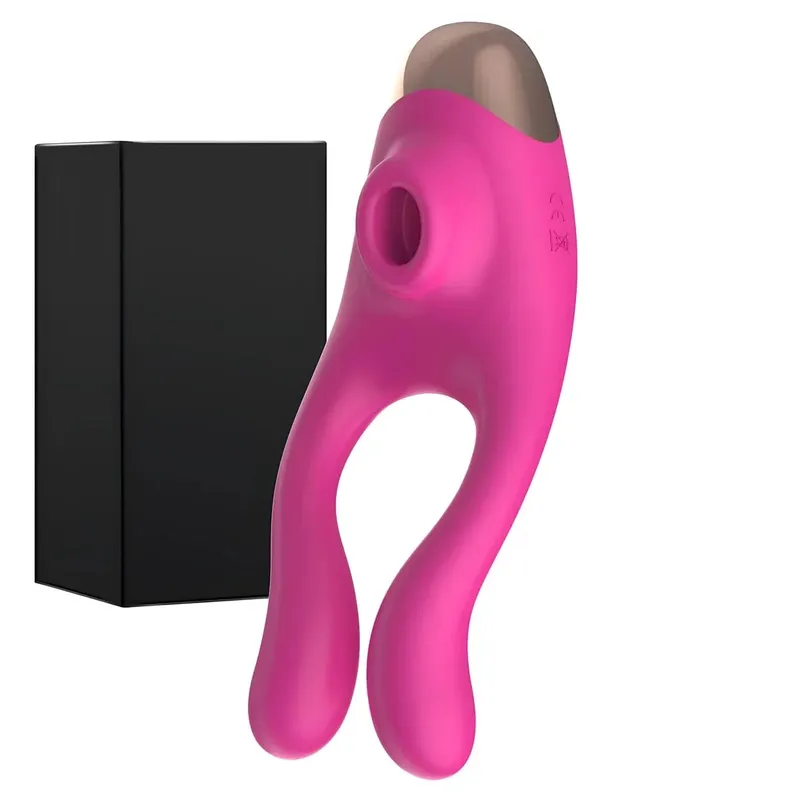 2 in1 Sucking Vibrator Penis Ring Sex Toy for Men Clitoris Sucker Stimulator Cock Ring Adult Products Scrotum Massager Couple 18