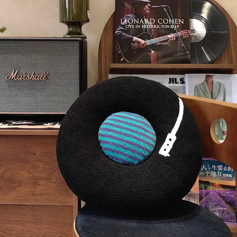 40cm Vinyl Record Shaped Pillow Retro Throw Pillow For Music Lovers Disc Party Creative Plush Cushion Record Sofa Couch Pillow