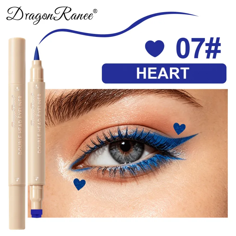 2-in-1 Dual-Ended Stamp Eyeliner Pen 20 Colors Waterproof Liquid Eyeliner with Stamp Tip Quick Dry Eye Makeup for Beginners — image 15
